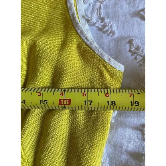 Vintage Dress Women’s Small Union Made Lace Bow Yellow - Picture 7 of 8
